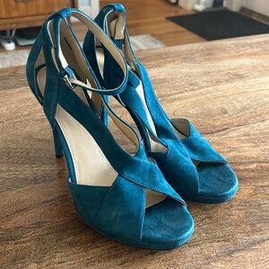 Blue suede Michael Kors 4.25” heel